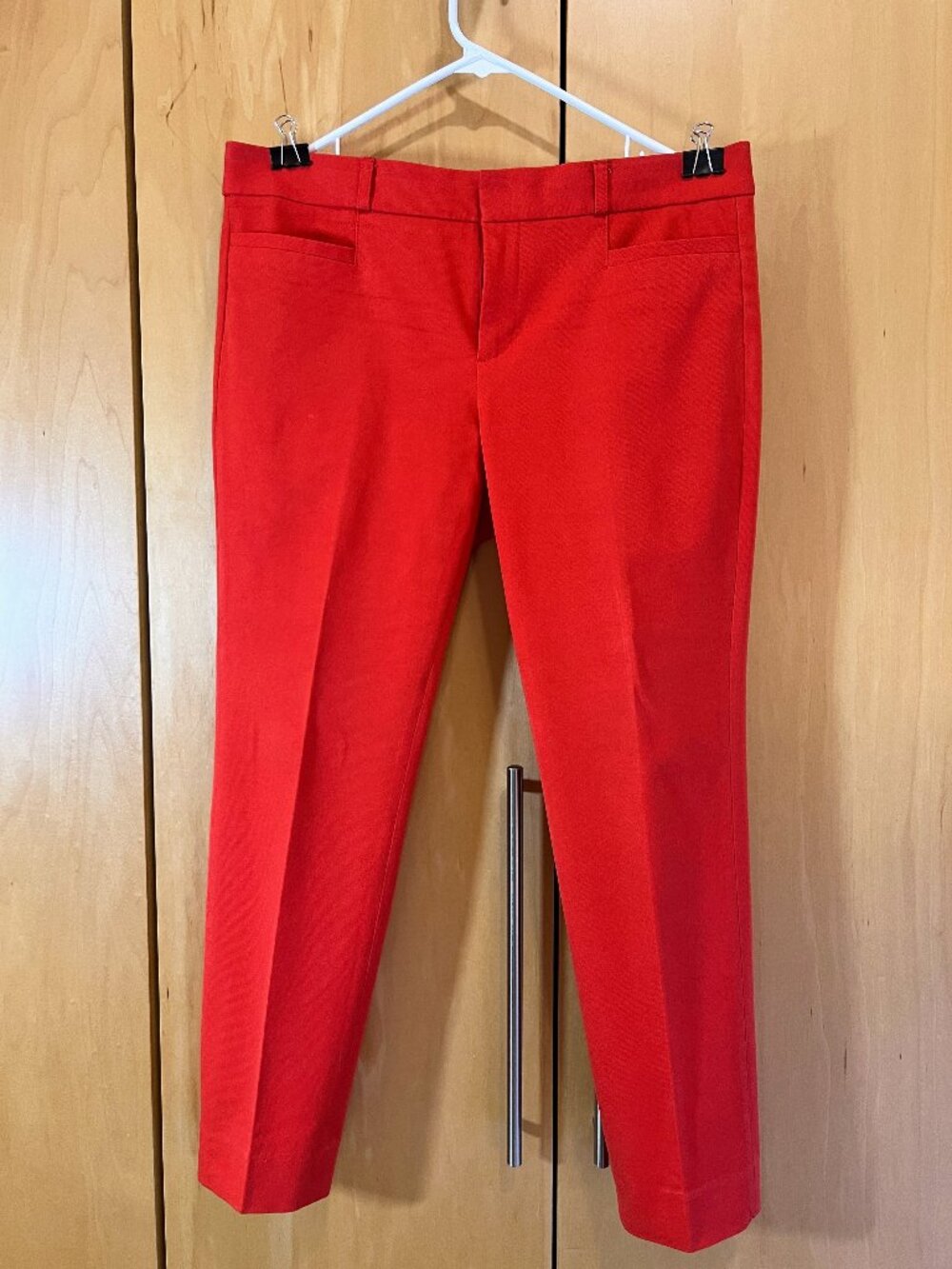 Banana Republic Sloan cropped pant, orange, size 8, EUC
